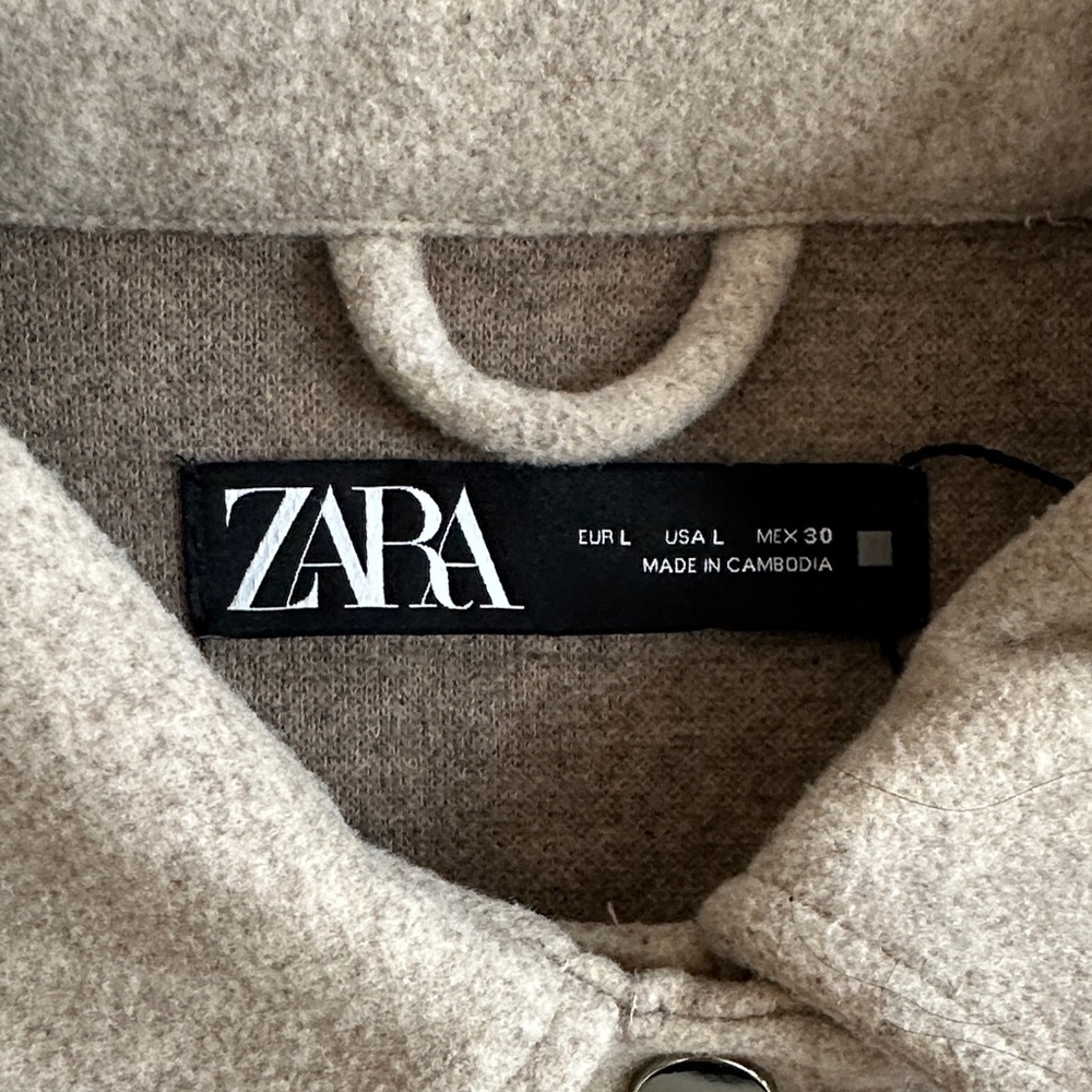 Zara Cropped Shirt Jacket - Picture 2 of 2